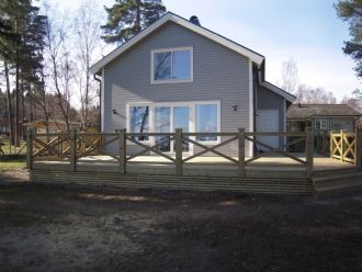 Nybyggt hus 50 m. från sandstrand