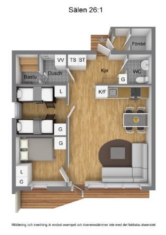 Familjestuga med diskmaskin & bastu, 70m till lift