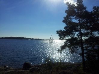 Skärgårdsställe med bad och underbar havsutsikt