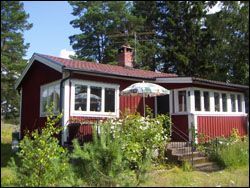 Sommar stuga på egen udde