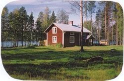 Stuga och bastu direkt vid sjön  (Lossmenbränna, Norsjö, Åmsele)