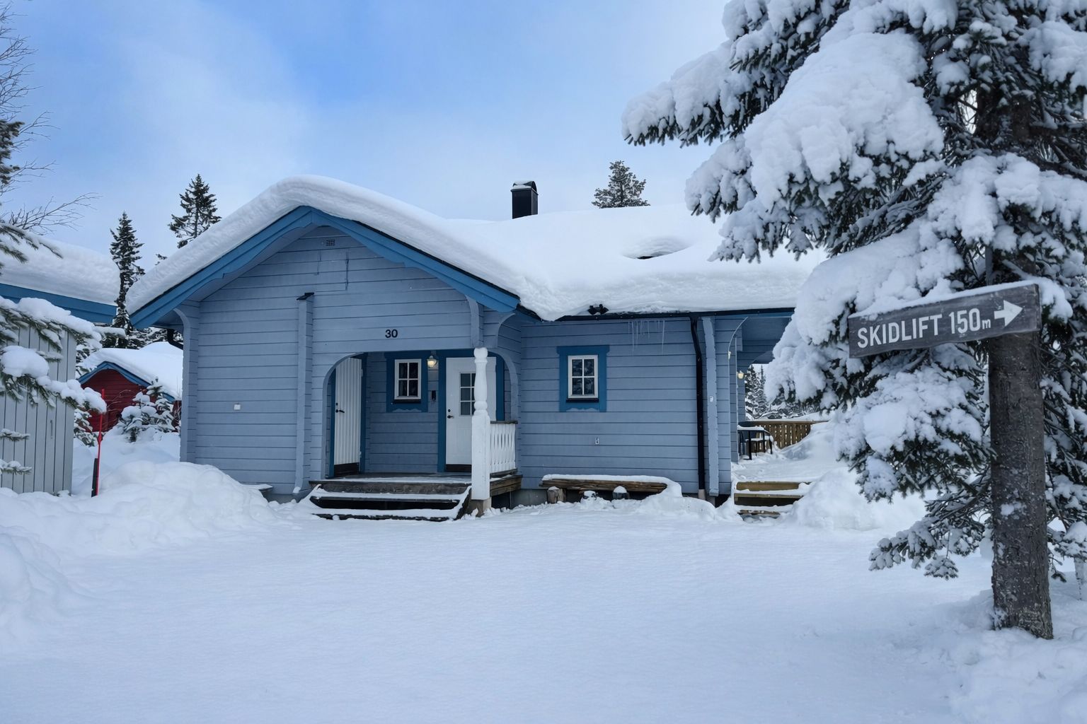 Falkenstugan – Ski-in, bastu & 150 m till lift
