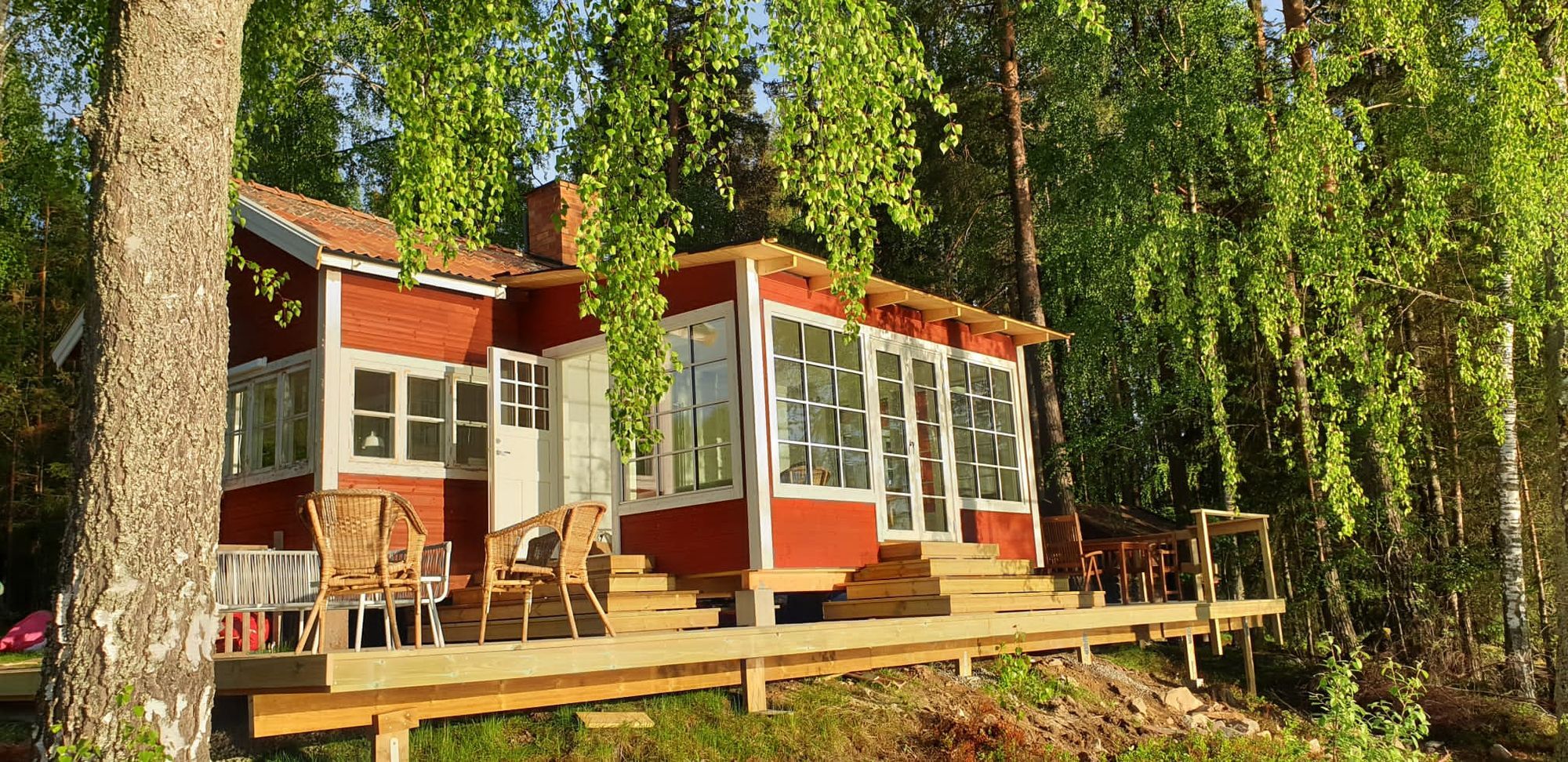 Stuga på sjötomt med egen brygga, Runn -nära Romme – bild 6 av 24