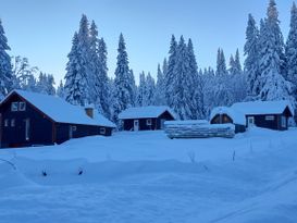 Nybyggd stuga med vallarum och vedeldad bastu