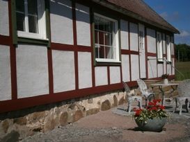 Korsvirkeshus på vår gård.