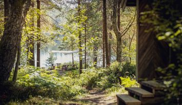 Campingstugor med härlig sjöutsikt!