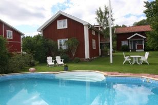 Ferienhaus Vikarbyn, Pool, Aussicht über Siljan