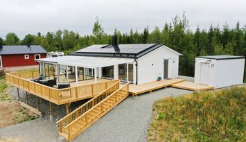 Lyxig Stuga med sjöutsikt, spa anläggning