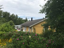 Trevlig gul villa i sommaridyllen Grisslehamn