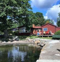Underbart läge vid Kalmarsund egen brygga roddbåt