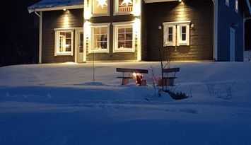 Stuga med närhet till skidbackarna i Vemdalen.