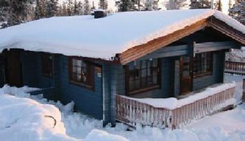 Trivsam, blå stuga i Lofsdalen