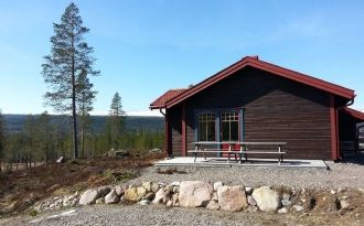 Fjällstuga i Fulufjällsbyn