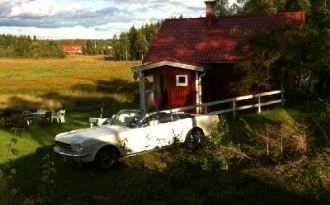 Mysig stuga i avskilt läge med 5,5km till havsbad