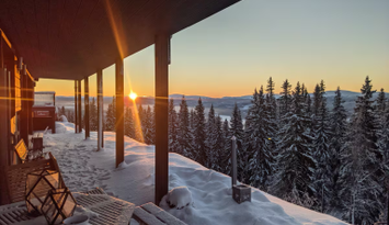 Utsikt, 90m2, 3 sovrum, bastu, eldstad, ski-in/out