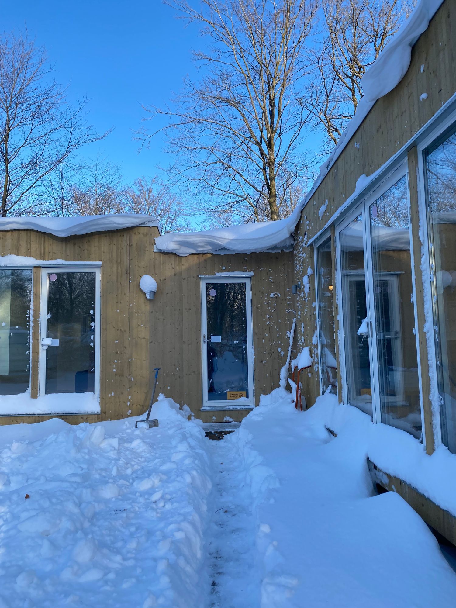 Nybyggd stuga vid lövskog och badsjö – bild 10 av 14