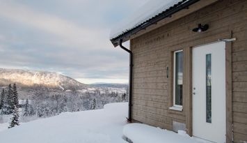 Nybyggd stuga med härligt läge och vedeldad bastu