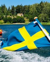 Skärgårdsidyll på stor sjöfastighet med sandstrand