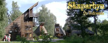 Njutbar social distans på Skaparbyn vid Dalälven