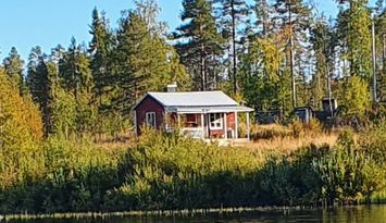 Stuga vid Lilla Lule älv