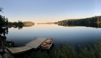 Vinterparadis med vedeldad bastu!