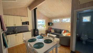 Fjällstuga: kamin & vedeldad bastu