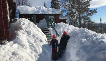 Mysigt Fjällstuga för den lilla familjen
