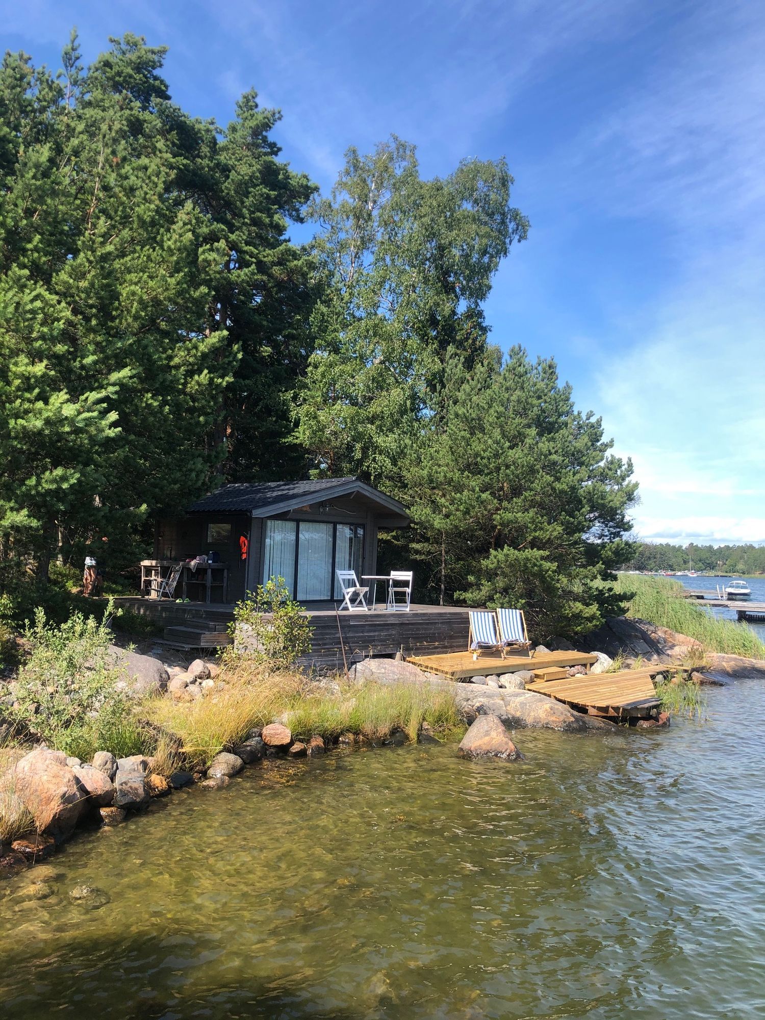 Vacker sjötomt med flera stugor och vedeldad bastu – bild 19 av 23