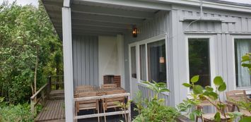 Stuga i utkant av camping