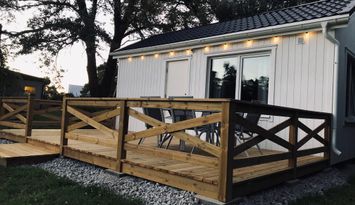 Nybyggd stuga på Norra Gotland