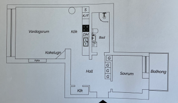 Central lägenhet i Göteborg, Järntorget 4 personer