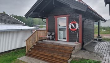 Nybyggd stuga vid orsa sjön