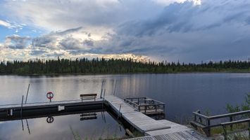 Fiskecamp vid sjö