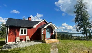 Stuga, Åkersjön, Jämtland, sjöutsikt, fjällutsikt