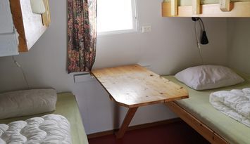 Övernattningstuga på vackra Lits camping