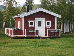 Cottage in Nikkaluokta at the foot of Kebnekaise