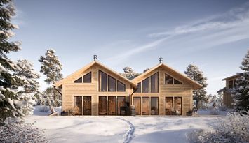 Lyxig nybyggd stuga i Stöten - ski in and ski out