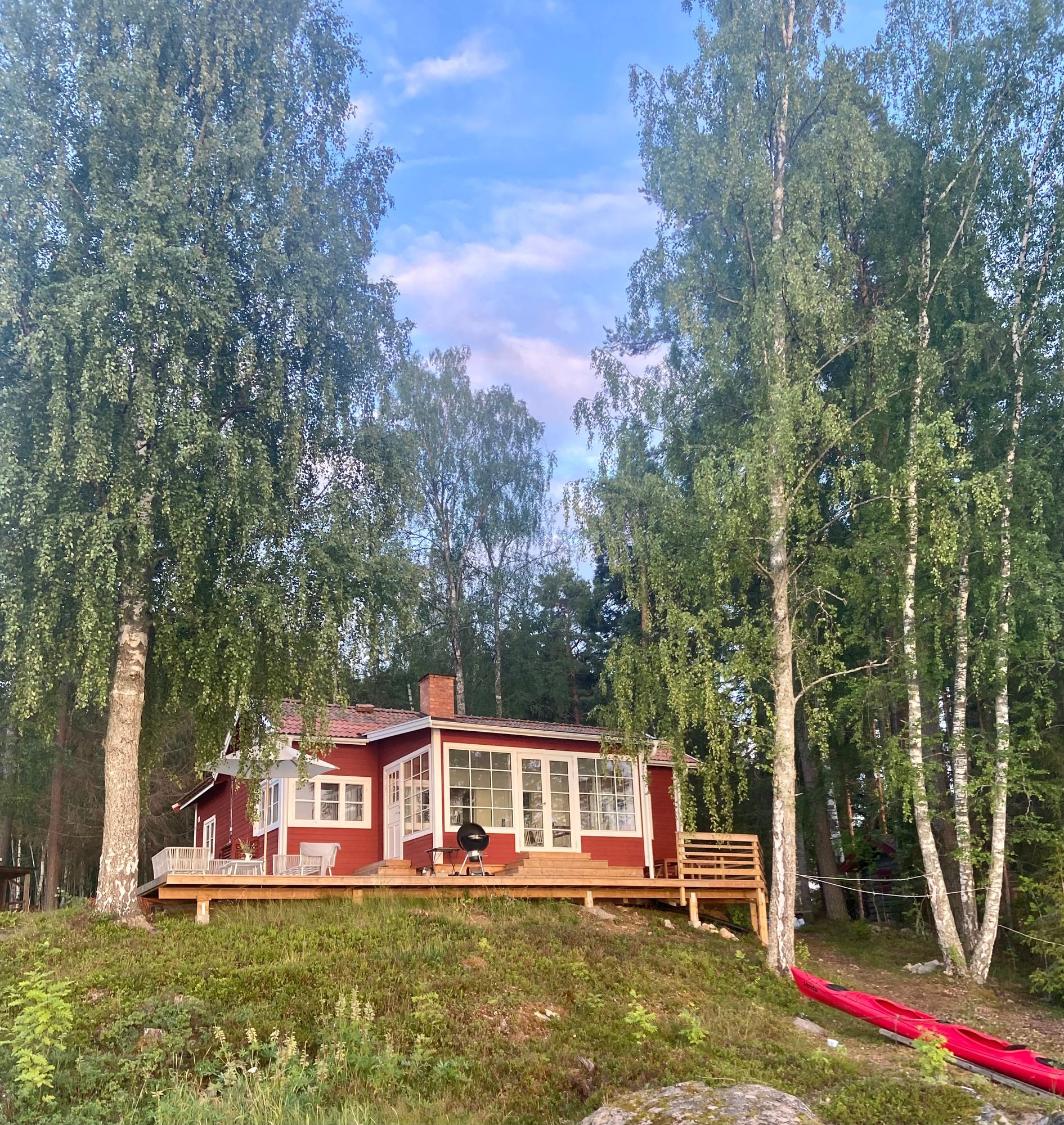 Stuga på sjötomt med egen brygga, Runn -nära Romme – bild 4 av 24