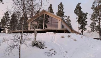 Modernt fjällhus med utsikt i Lofsdalen