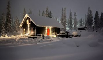 Nybyggd stuga i Storhogna, Ledig Jul.