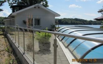 Ferienhaus am See mit Pool, Angeln, Boot und Steg