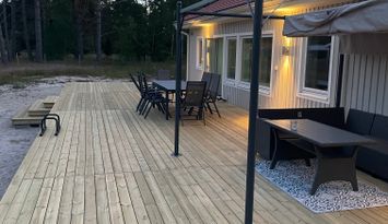Nybyggt hus Löttorp nära stranden
