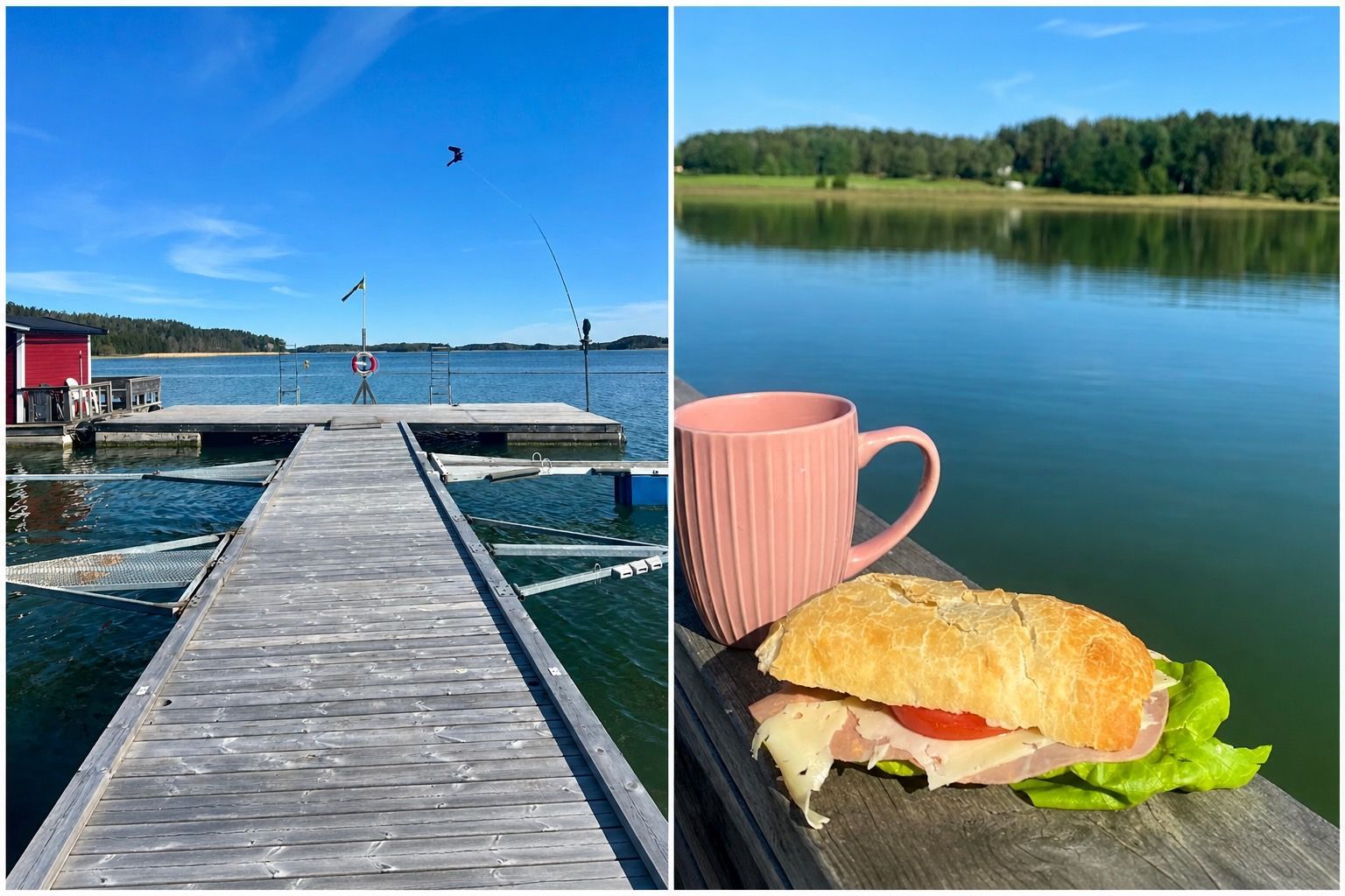 Lantlig stuga nära havet