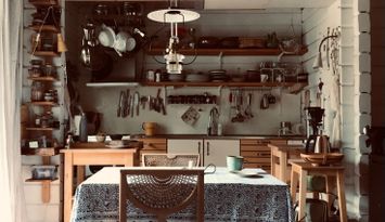 Mysig stuga med 2 kajaker