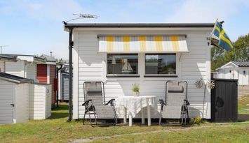 Strandnära badstuga på Skrea strand i Falkenberg