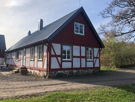 Newly renovated half-timbered houses on the Hallan