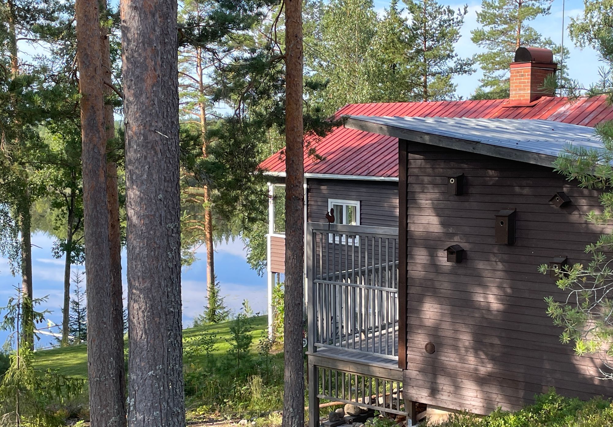 Sjötomt, roddbåt & bastu i lantlig skogsmiljö.