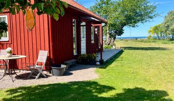 Stuga Hammarby södra Öland utsikt över Kalmarsund