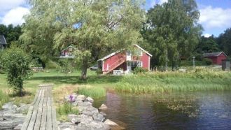 Fishing cabin by lake Lygnern, Halland