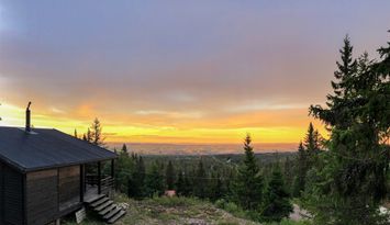 Panoramautsikt över fjället. Toppläge i Sälen.